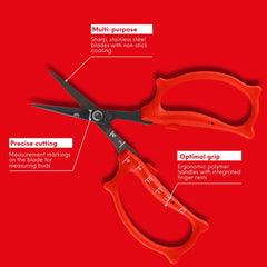 FELCO 420 Trimming Scissors with measurement tool on blade