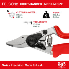 FELCO F-12 Pruning Shears in use on garden plants