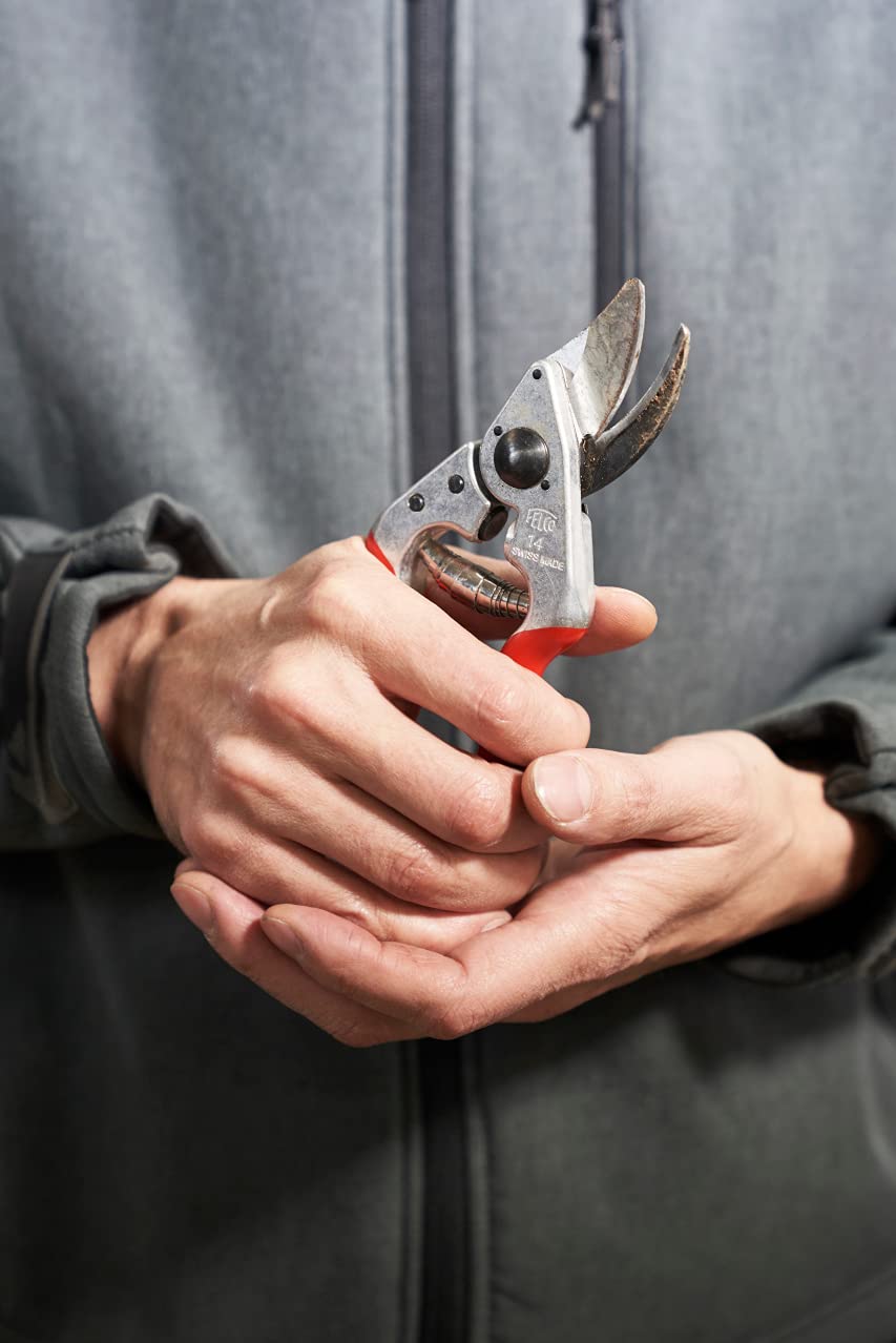 FELCO F 14 Pruning Shears showing forged aluminum handles