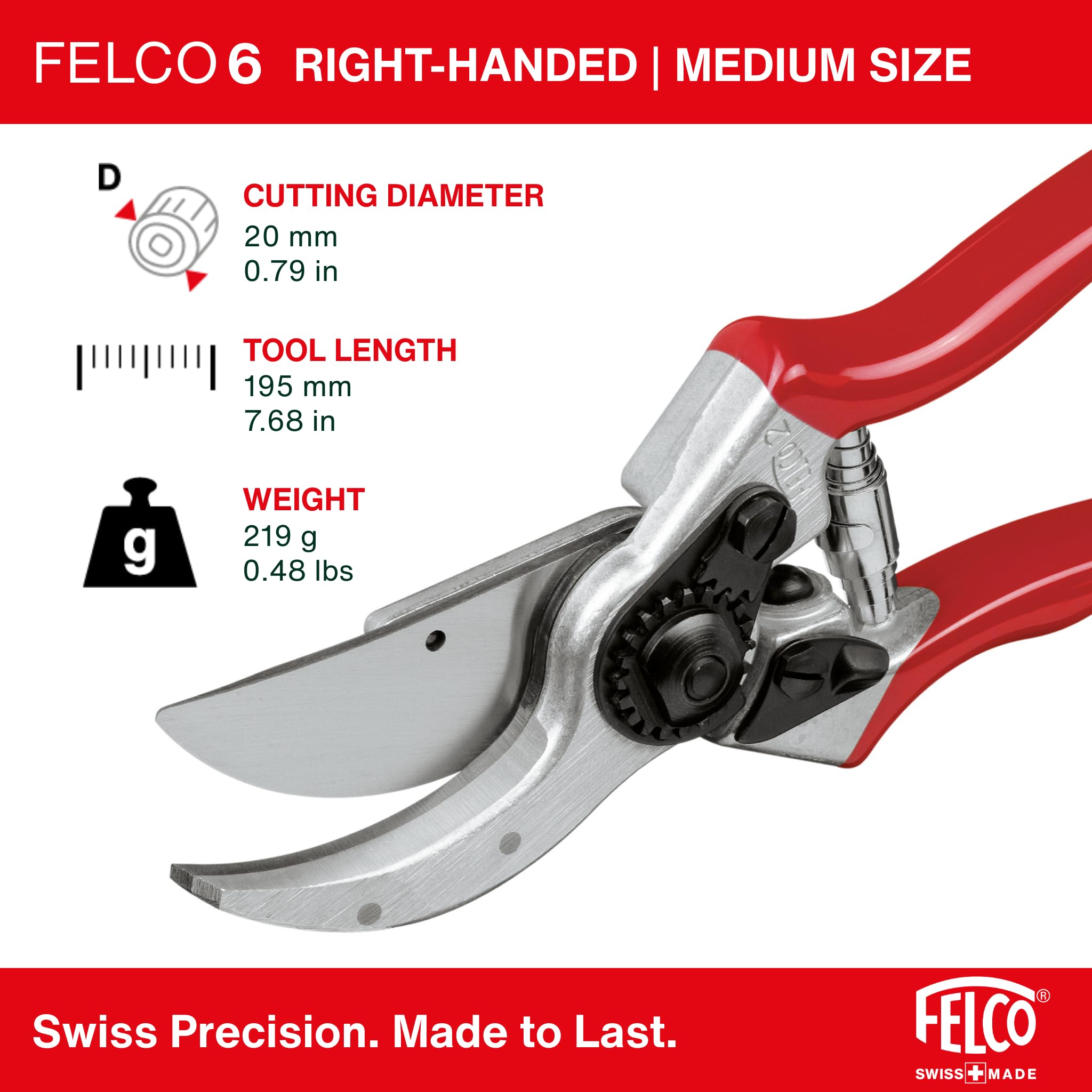 FELCO F6 Pruning Shears packaging and specifications