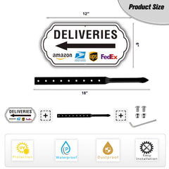 Felexdo Deliveries Sign installation kit including steel stake and tools