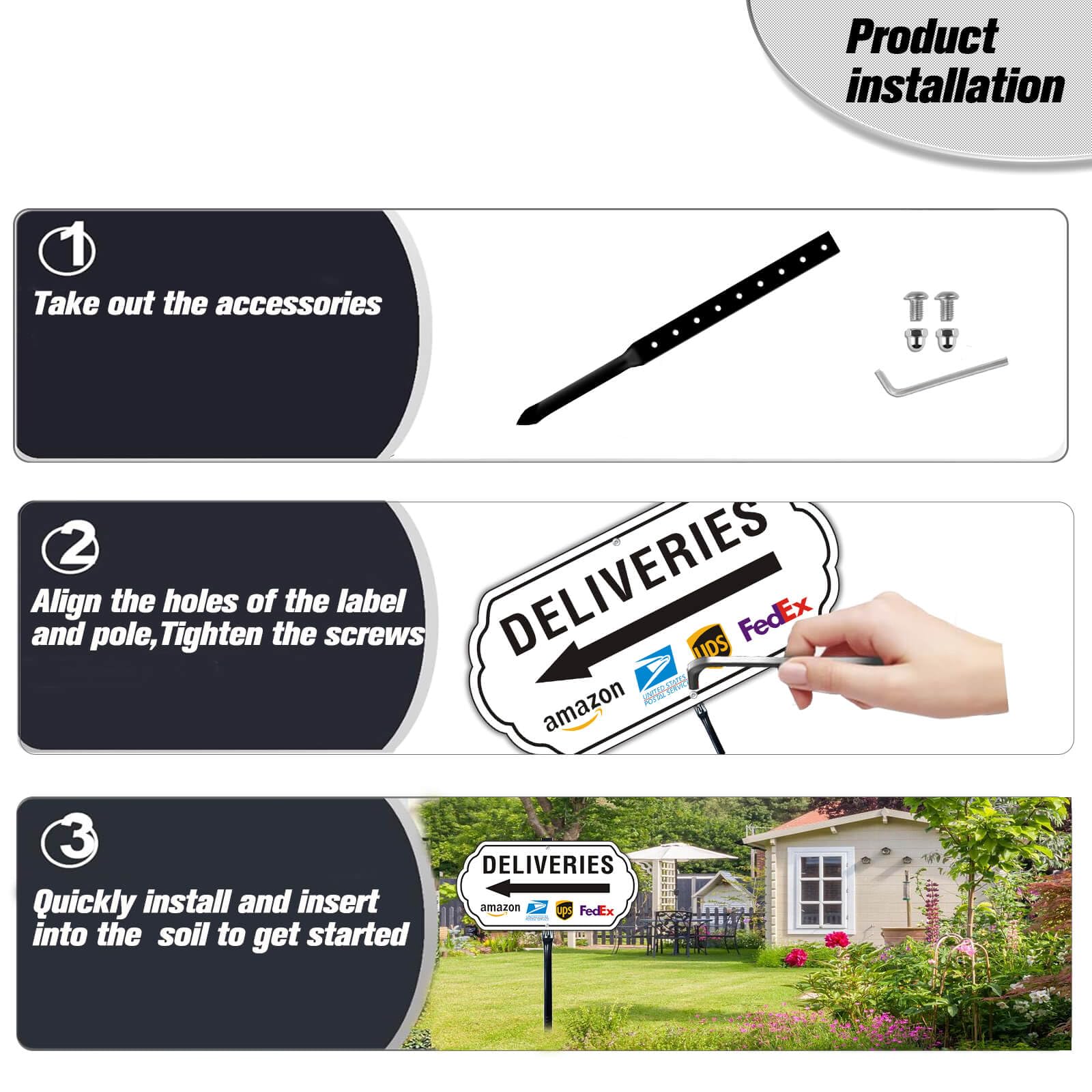 Felexdo Deliveries Sign showing bold black lettering on white background