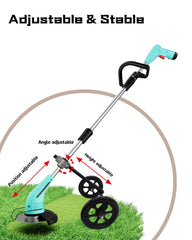 FellDen String Trimmer Wheel with adjustable height feature