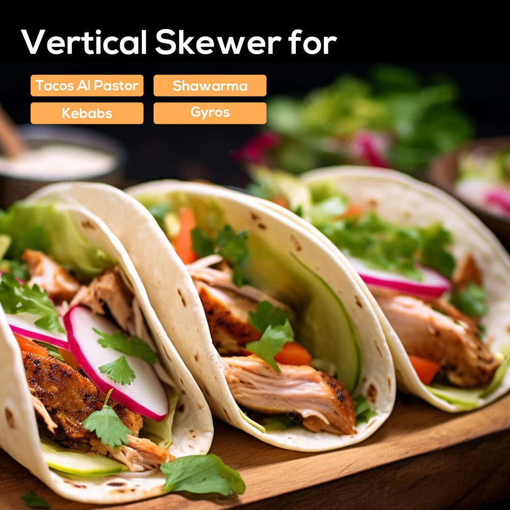 Fengzhe skewer rack displayed with grilled meat and vegetables