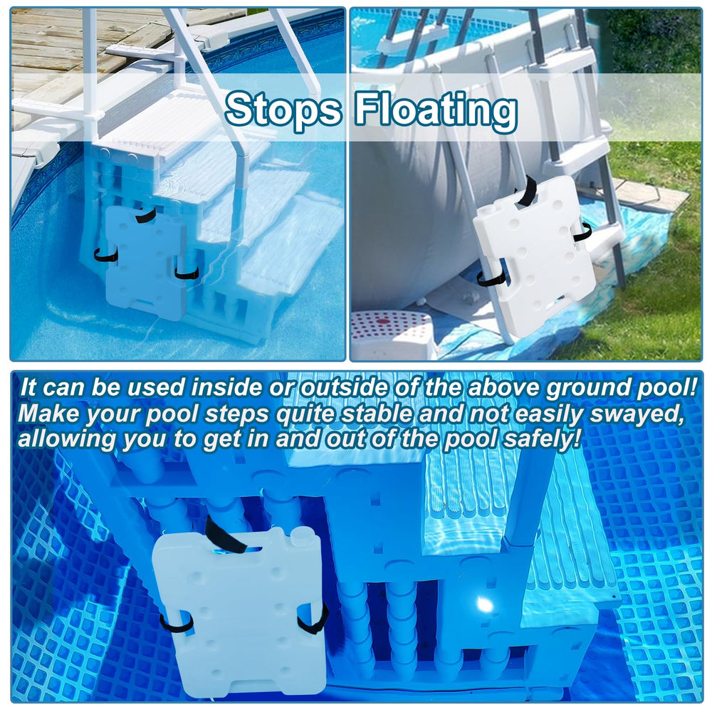 Feoang pool ladder weights with adjustable straps