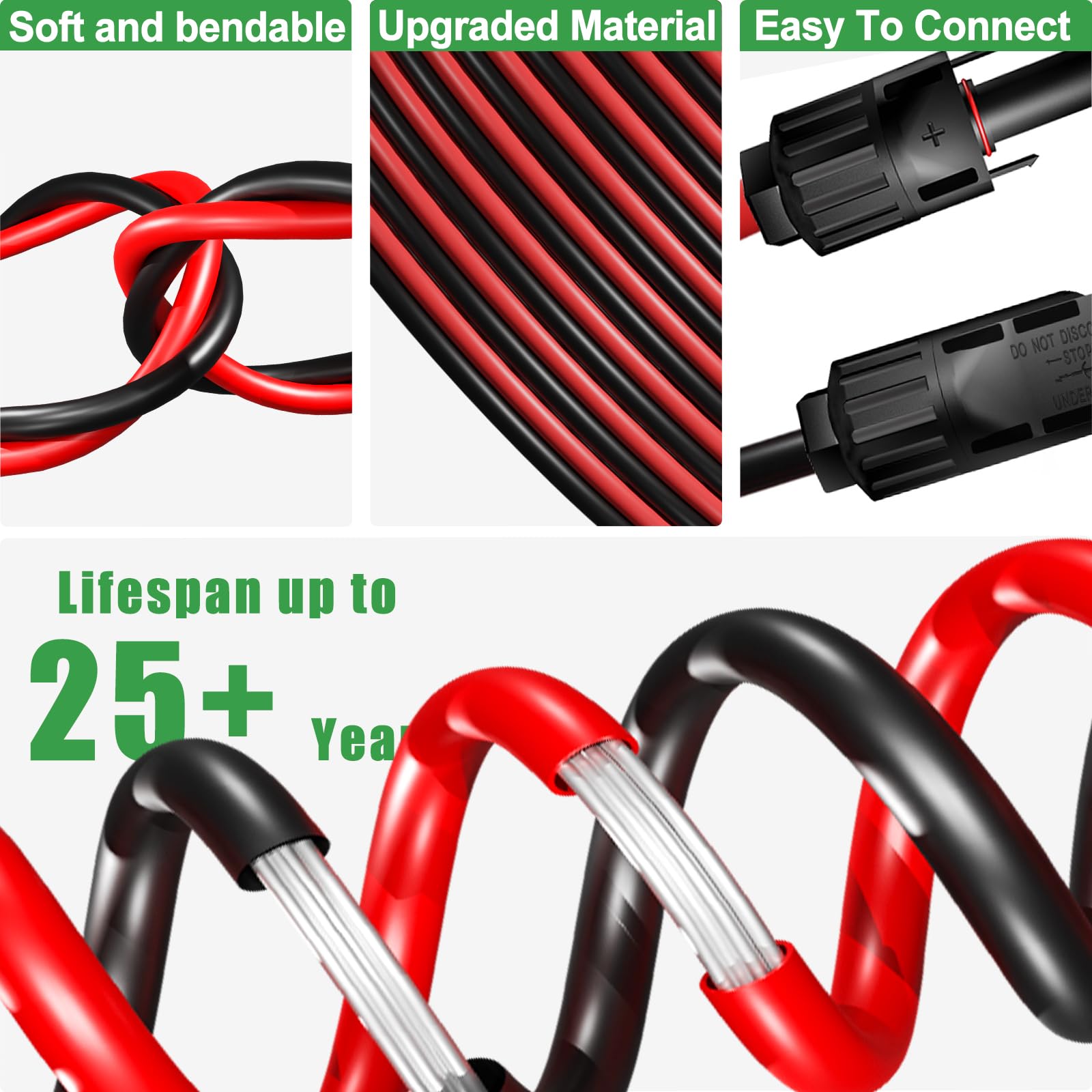 Feotech Solar Extension Cable 10AWG packaging