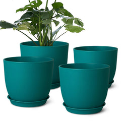 Ferlypote 8 Inch Blue Plant Pot front view