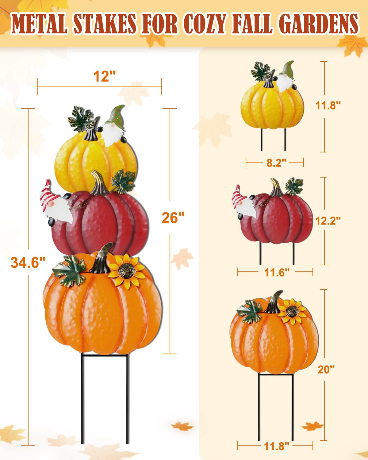 Fernaltona fall yard decor displayed on a porch