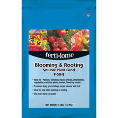 ferti-lome Blooming & Rooting Plant Food 9-58-8 front view in a blue bag