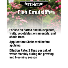ferti-lome Fish Emulsion Fertilizer 5-1-1 16 oz side view