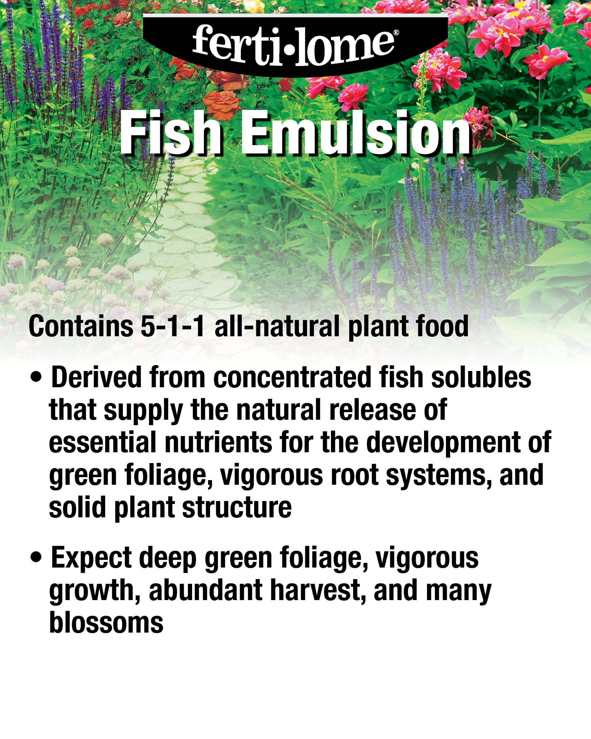 ferti-lome Fish Emulsion Fertilizer instructions label close-up