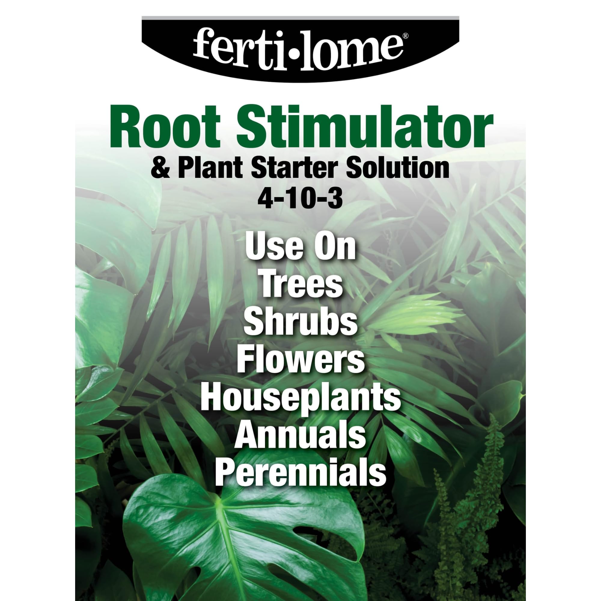 ferti-lome Root Stimulator 4-10-3 fertilizer in use in a garden