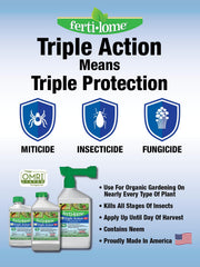 ferti-lome Triple Action Plus Insecticide Fungicide 32 oz label close-up