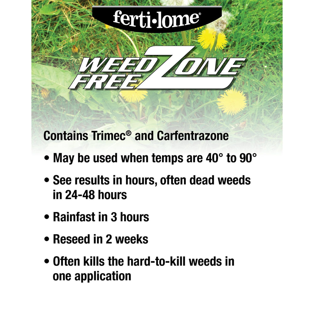 ferti-lome Weed Free Zone Broadleaf Weed Killer Concentrate bottle with label