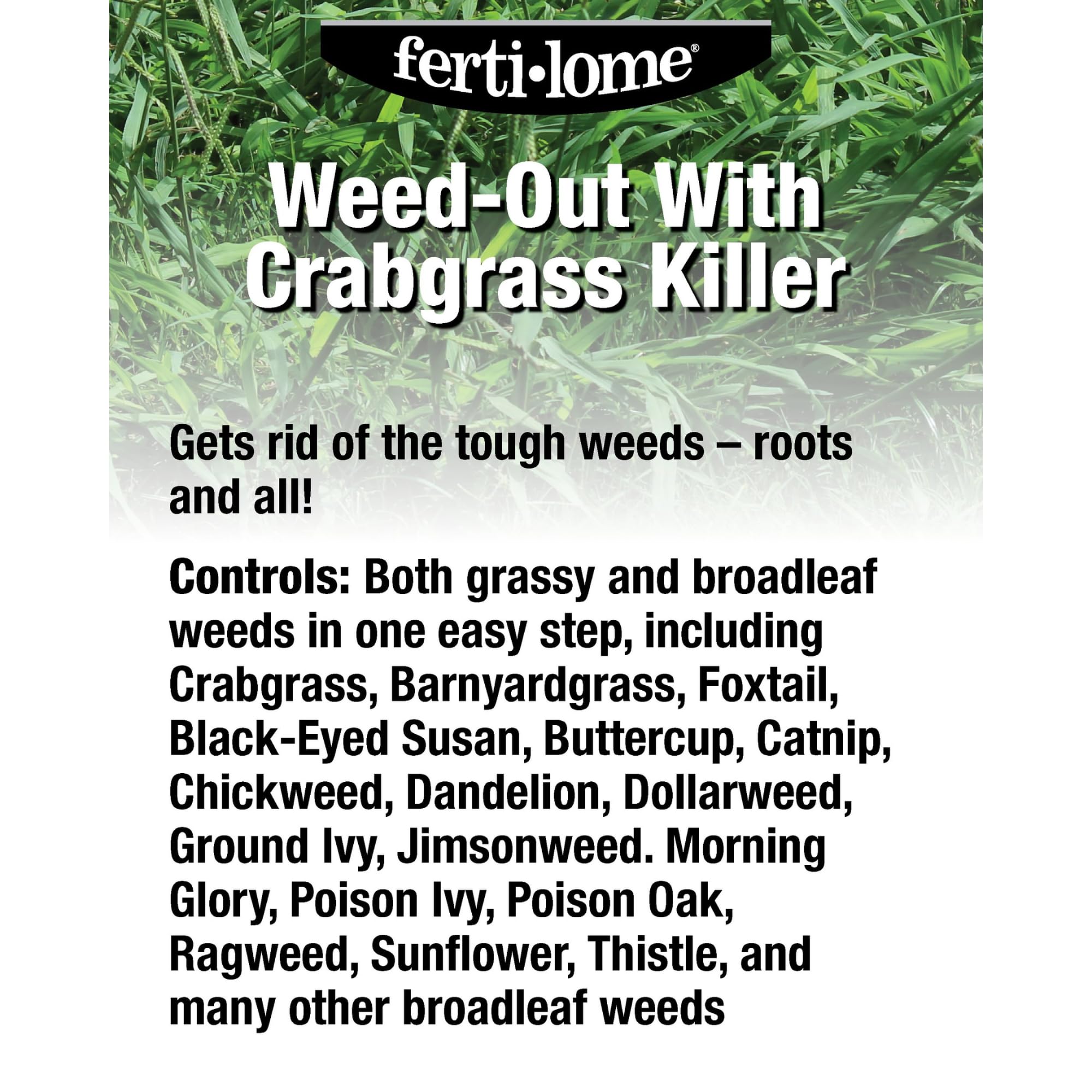 ferti-lome Weed-Out Crabgrass Killer Concentrate 32 oz back view with instructions