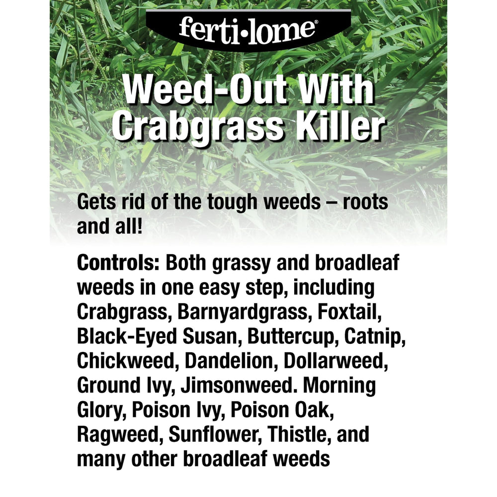 ferti-lome Weed-Out Crabgrass Killer Concentrate 32 oz back view with instructions