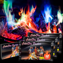FESTIVALCOS Color Fire Packets 12 Pack front view