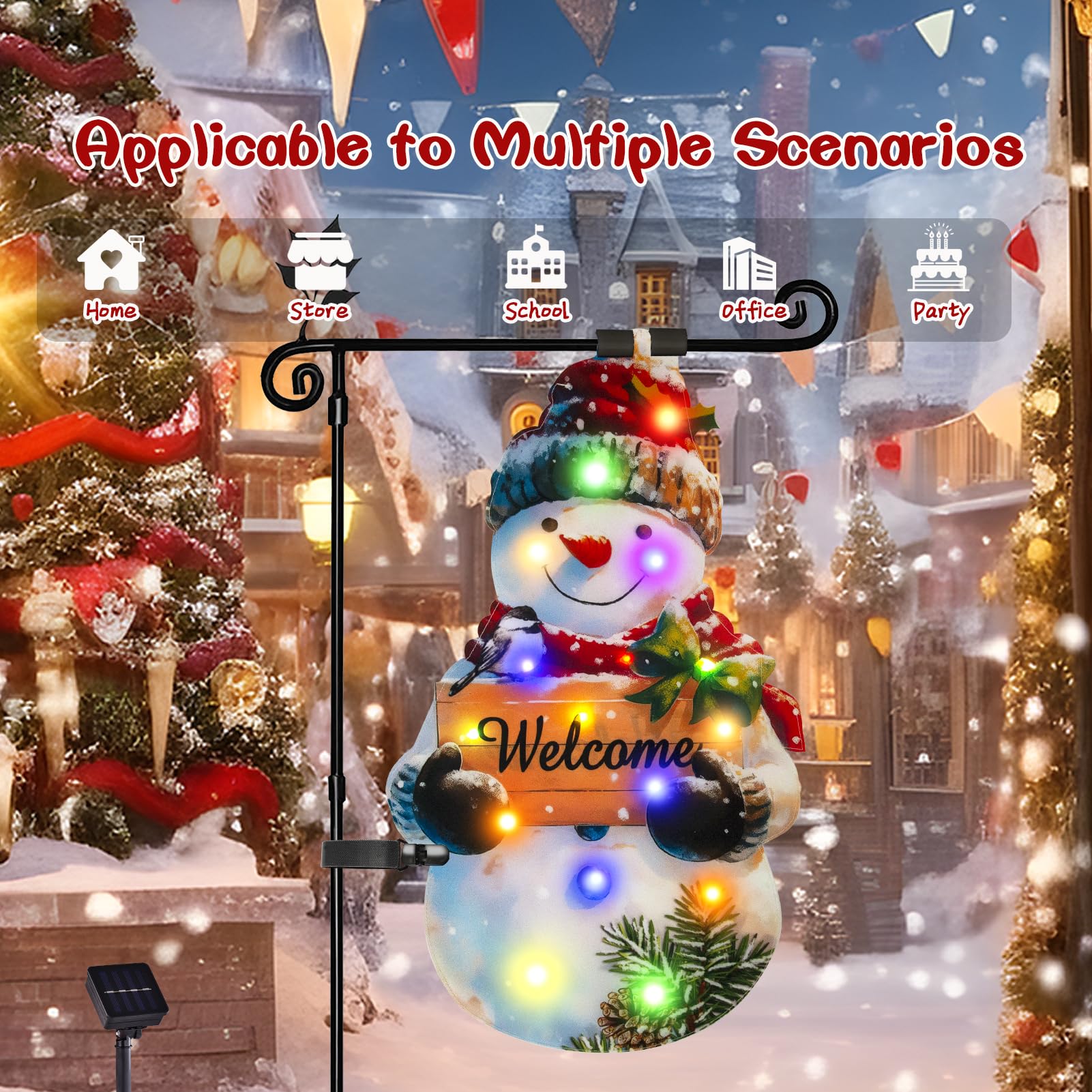 Festive design of amadecohome Christmas garden flag