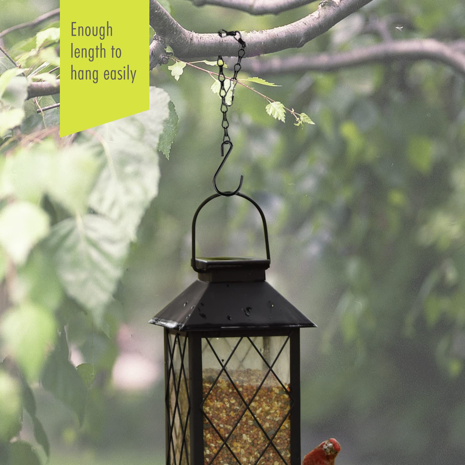 Fetanten 10 Inch black hanging chains for garden decor