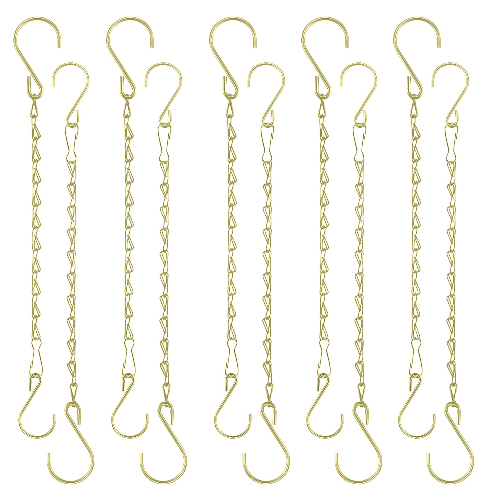 Fetanten 10 Inch Gold Hanging Basket Chain front view