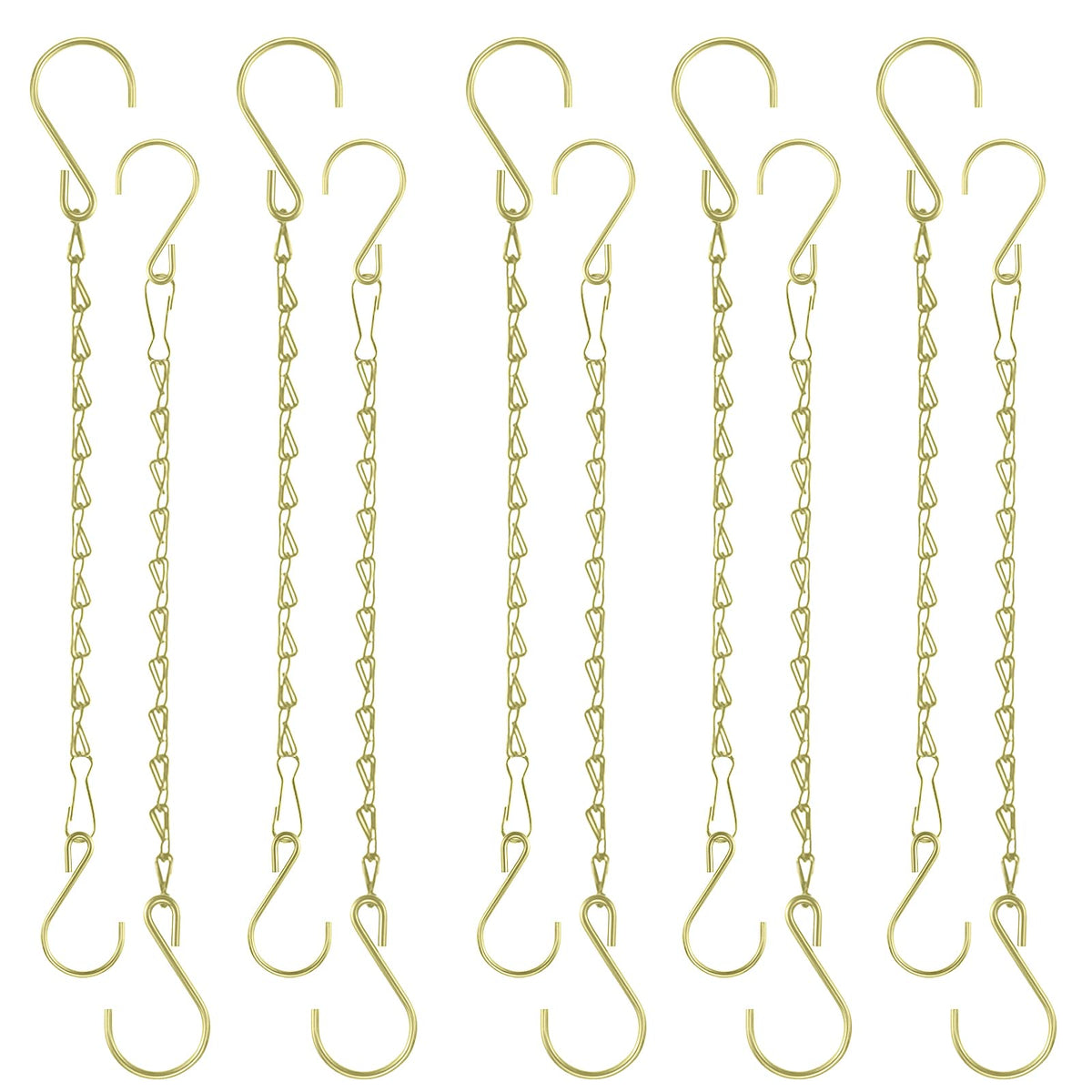 Fetanten 10 Inch Gold Hanging Basket Chain front view