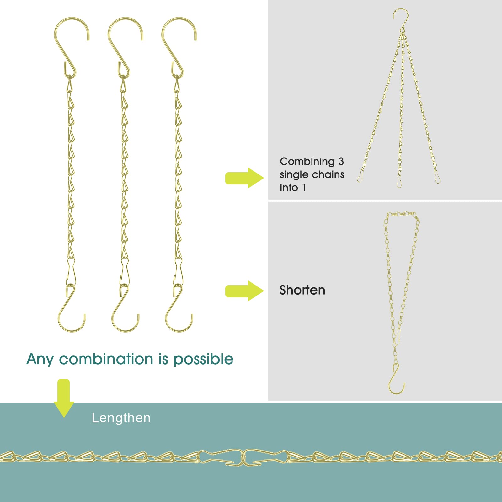 Fetanten 10 Inch Hanging Chain with bird feeder