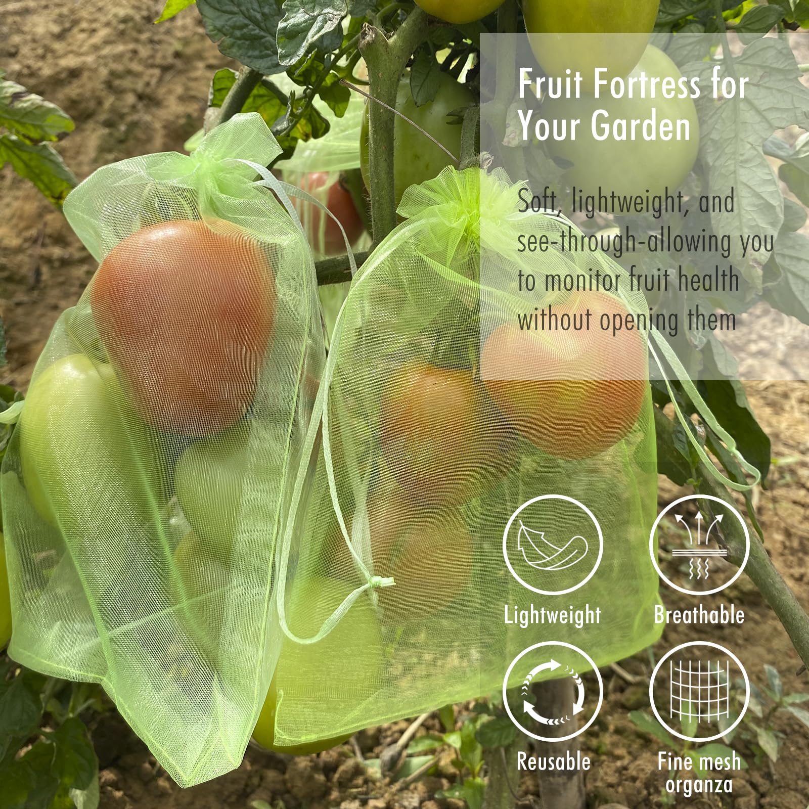 Fetanten Fruit Protection Bags drawstring detail