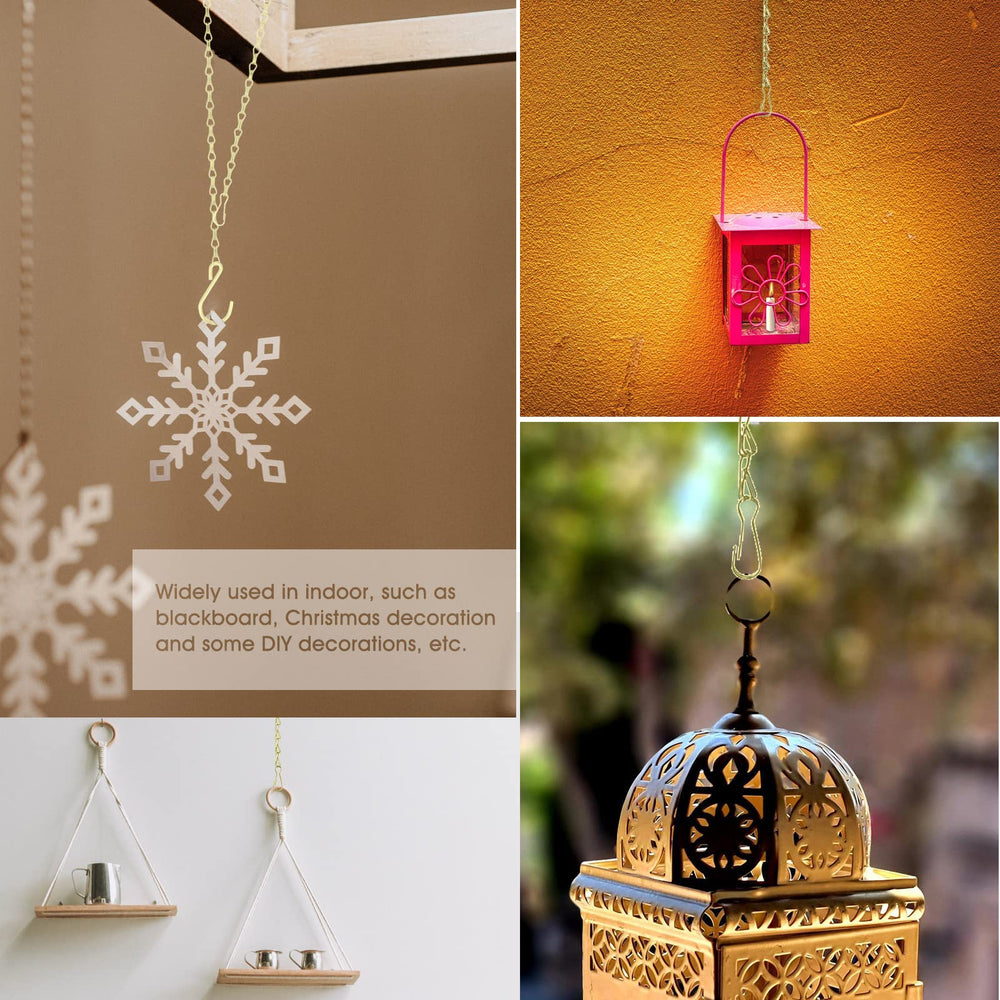 Fetanten Gold Chains displayed with flower pots