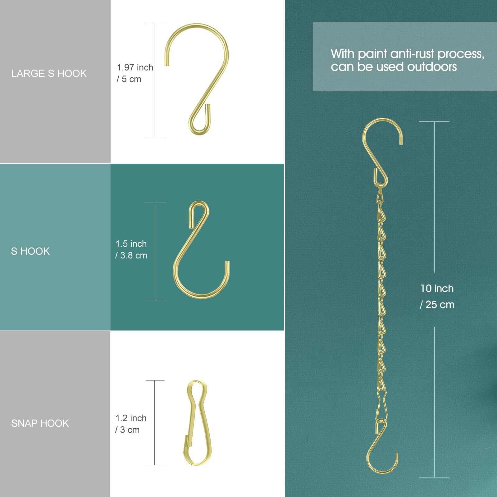 Fetanten Hanging Chain with large S hook detail