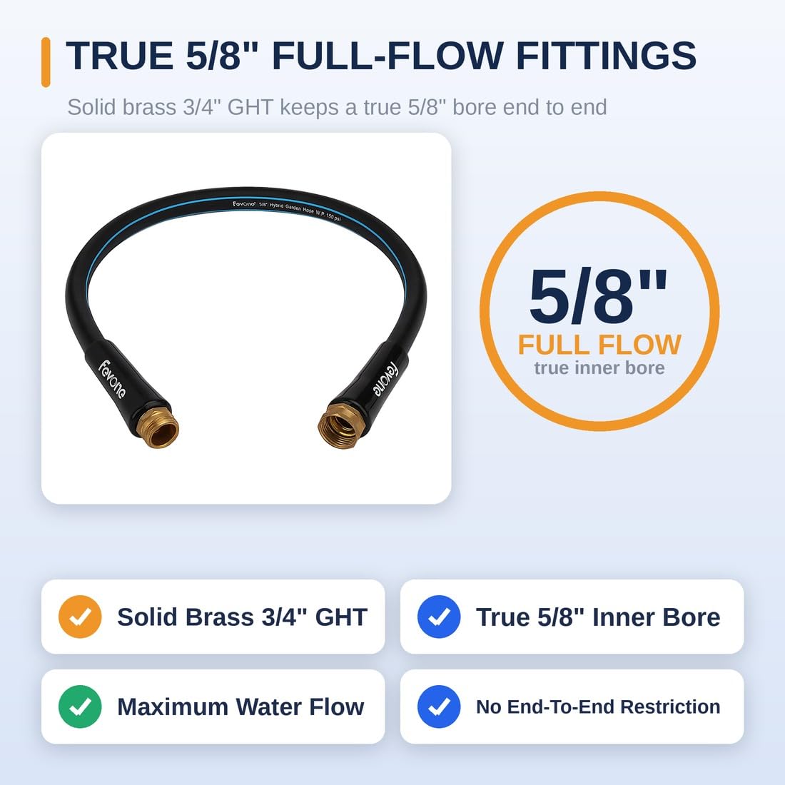FEVONE 3 ft Leader Hose with wall outlet connection