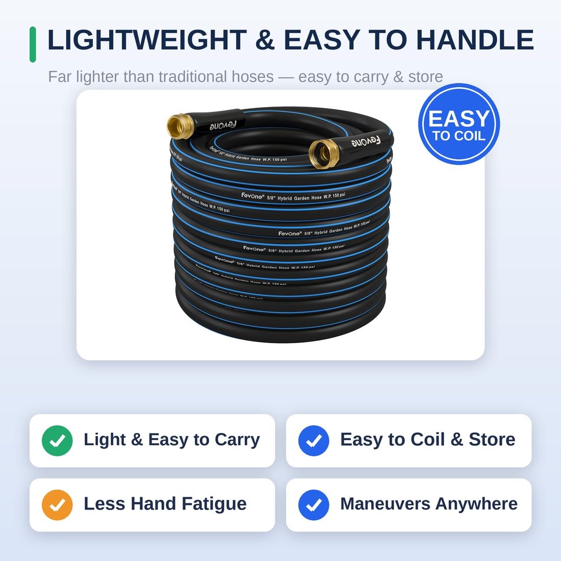 FEVONE garden hose being used in a garden setting