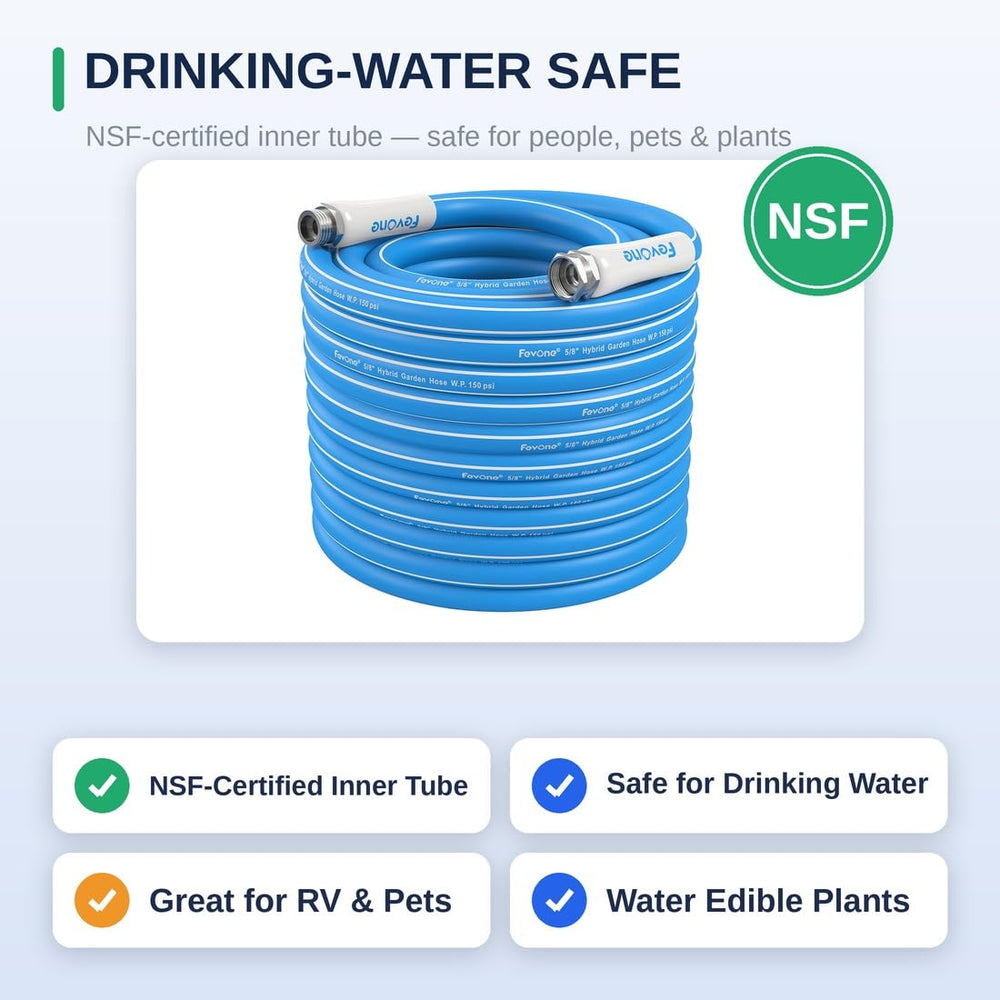 FEVONE garden hose coiled neatly for storage