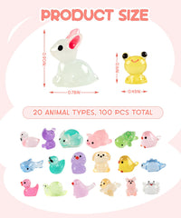 FEXIA mini resin animals glowing in the dark