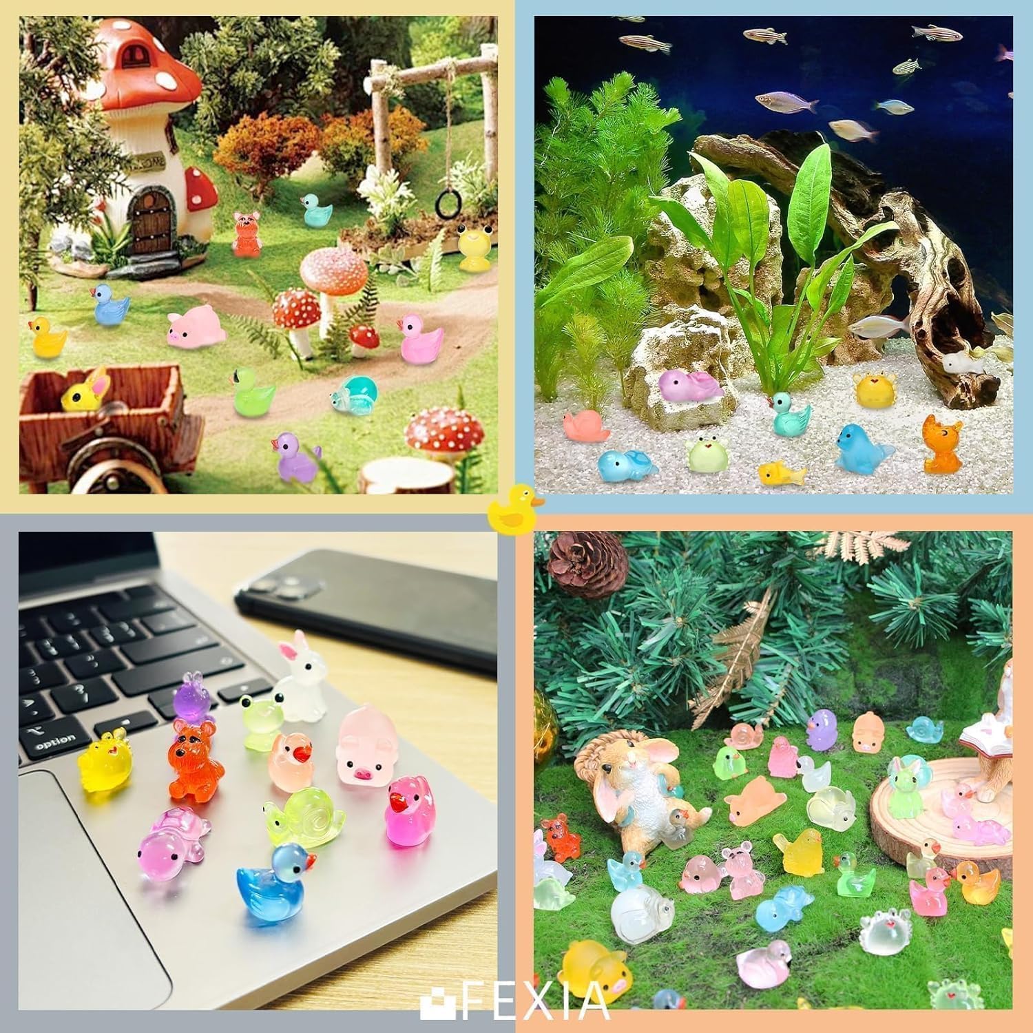 FEXIA mini resin animals in a children's goodie bag