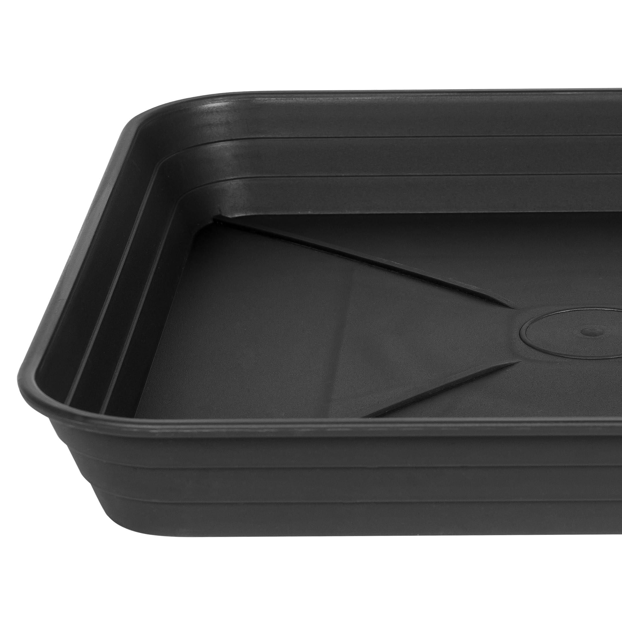 Feyvdzv heavy-duty plastic plant saucer side view