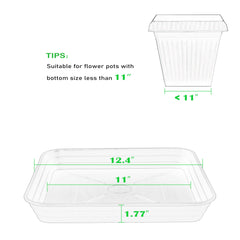 Feyvdzv pack of two 12-inch square plant saucers