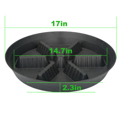 Feyvdzv plant saucer showing raised grid design