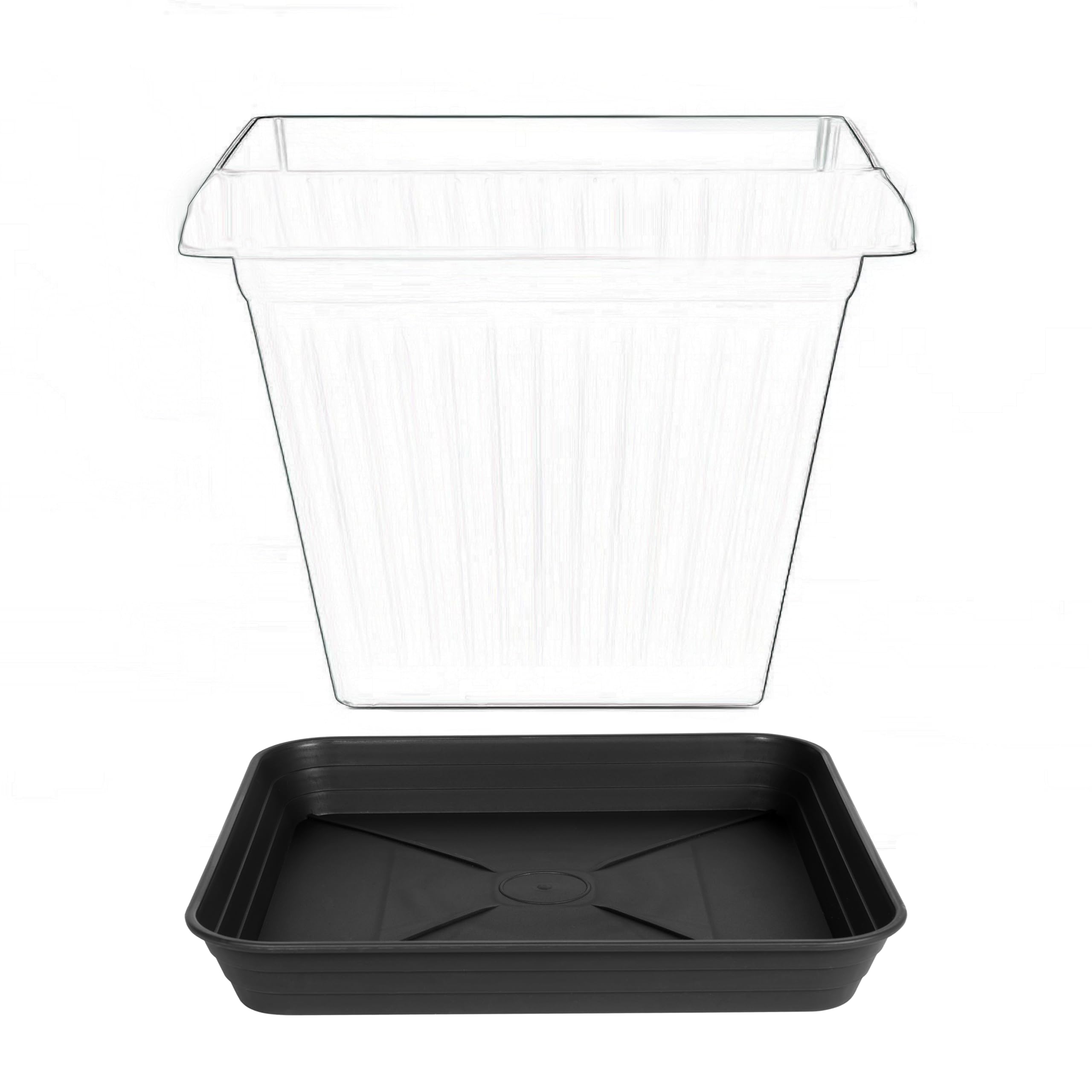 Feyvdzv plant saucer tray holding a flower pot indoors