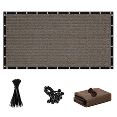 FFKQBH 10 X 20 FT sun shade cloth in mocha from front view