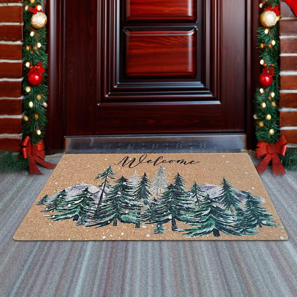 FGSS Christmas Welcome Doormat close-up of PVC backing