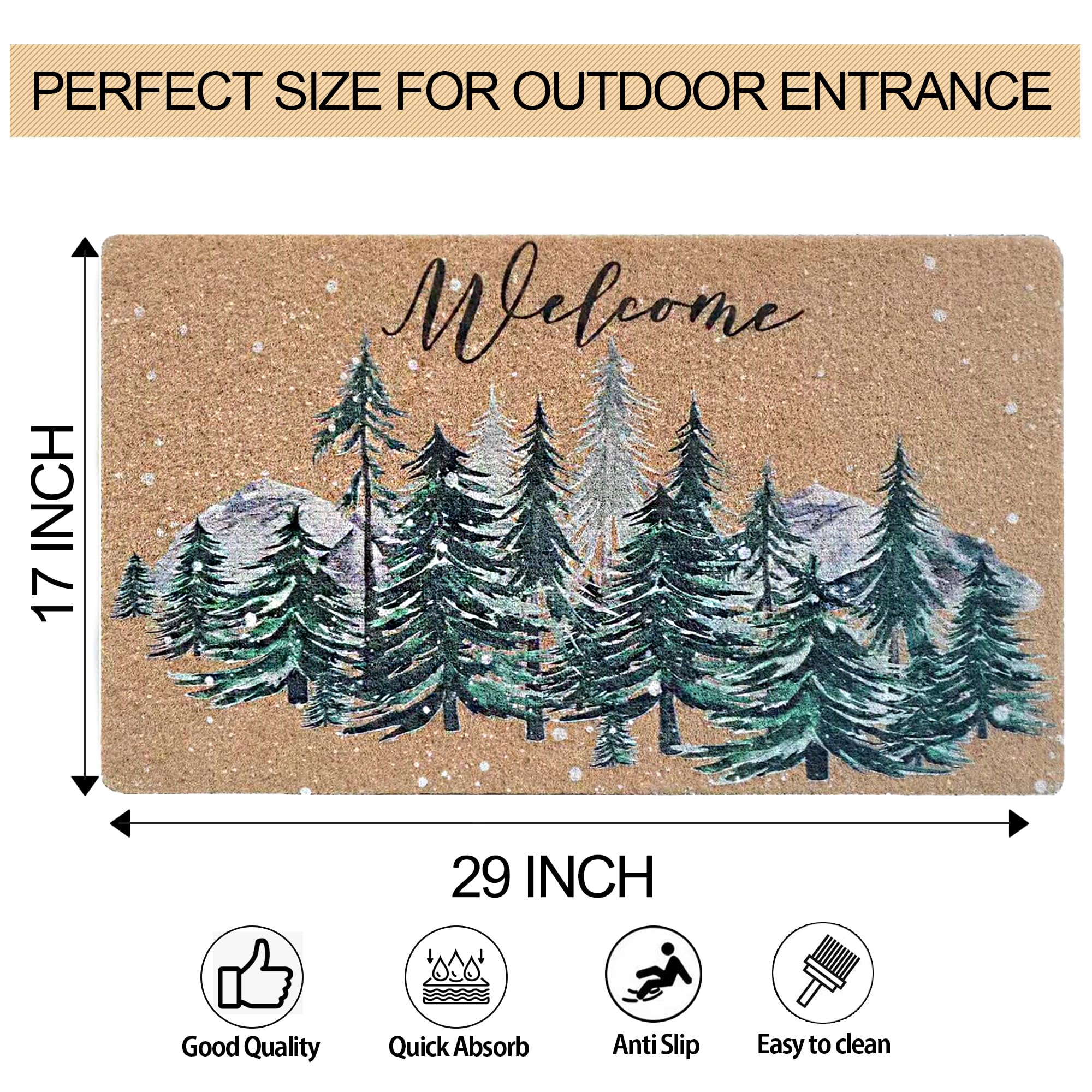 FGSS Christmas Welcome Doormat side view showing thickness