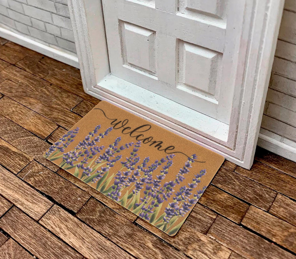 FGSS Lavender Welcome Doormat placed at an entrance