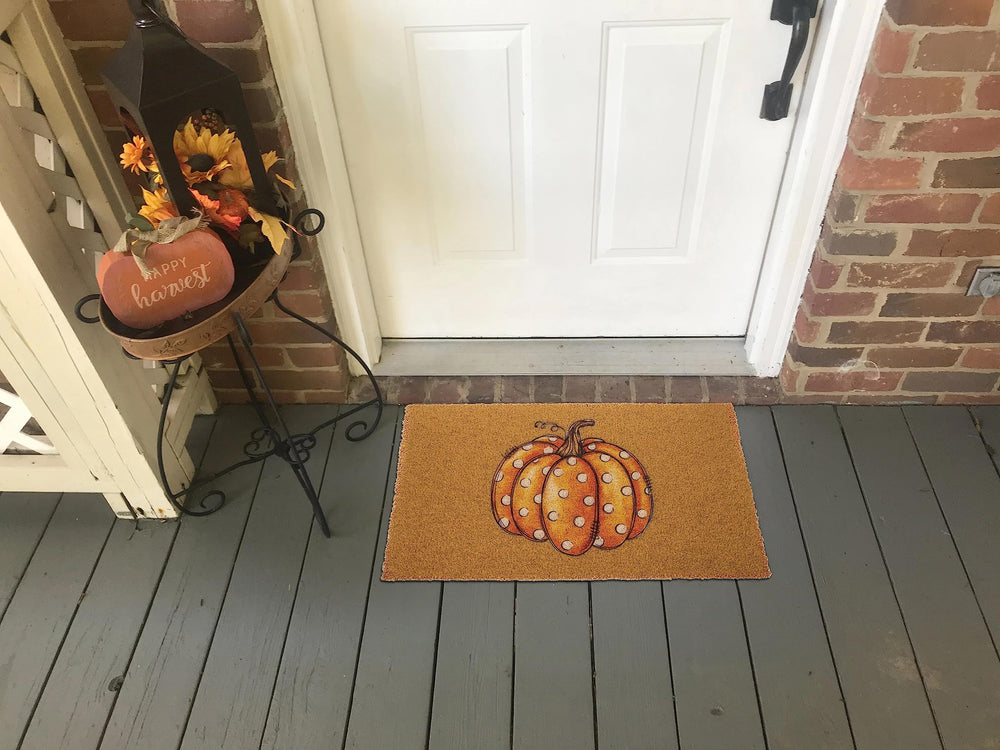 FGSS Pumpkin Doormat being cleaned with a hose