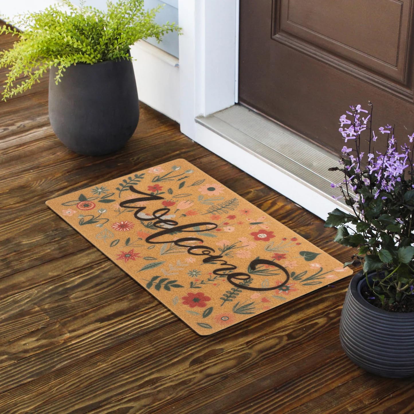 FGSS Welcome Floral Spring Doormat showcasing its vibrant colours
