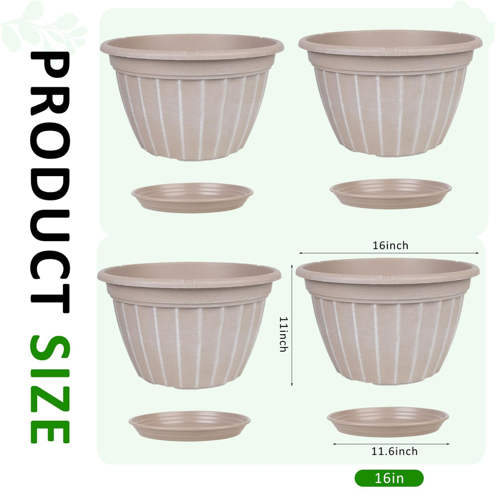 FGstyle 16-inch plant pot with herbs planted inside