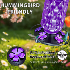 FibreDeep hummingbird feeder hanging in garden