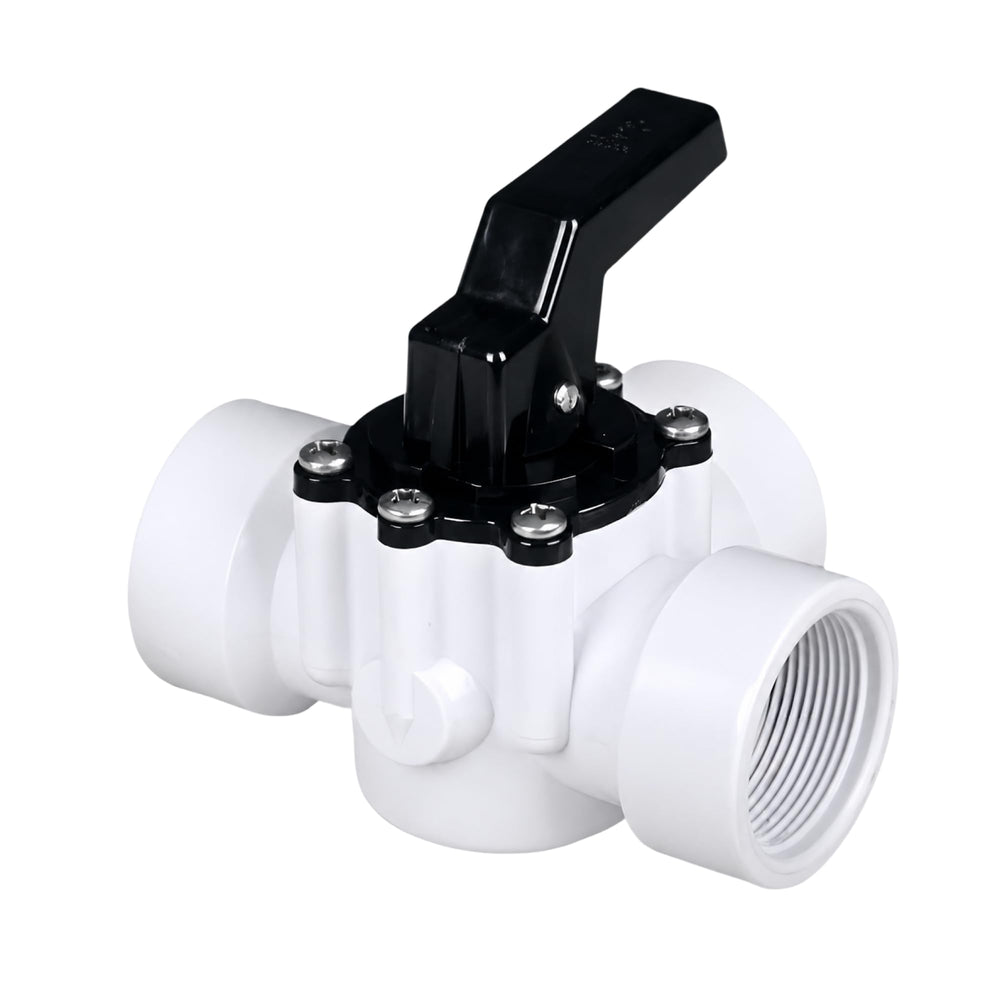 FibroPool 3-Way Diverter Valve front view with rotating handle