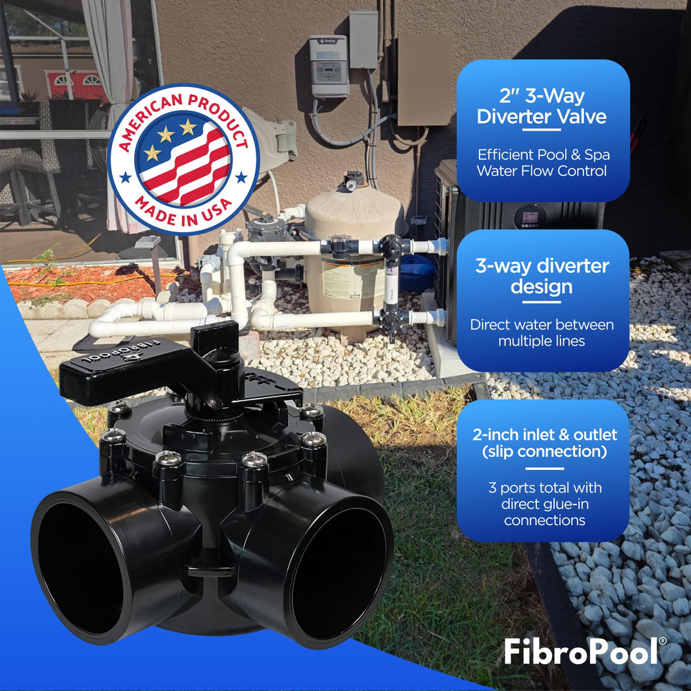 FibroPool 3-Way Pool Diverter Valve packaging