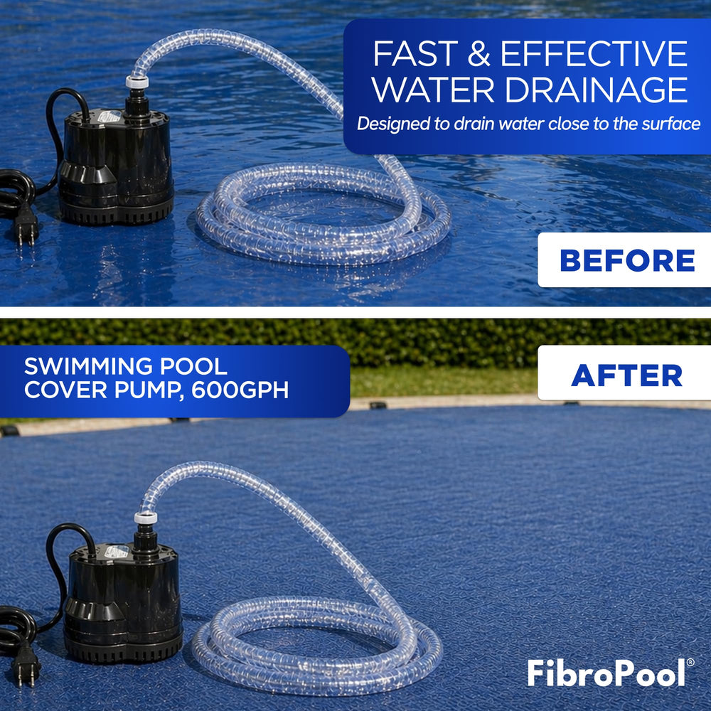 FibroPool Pool Cover Pump compact design for storage