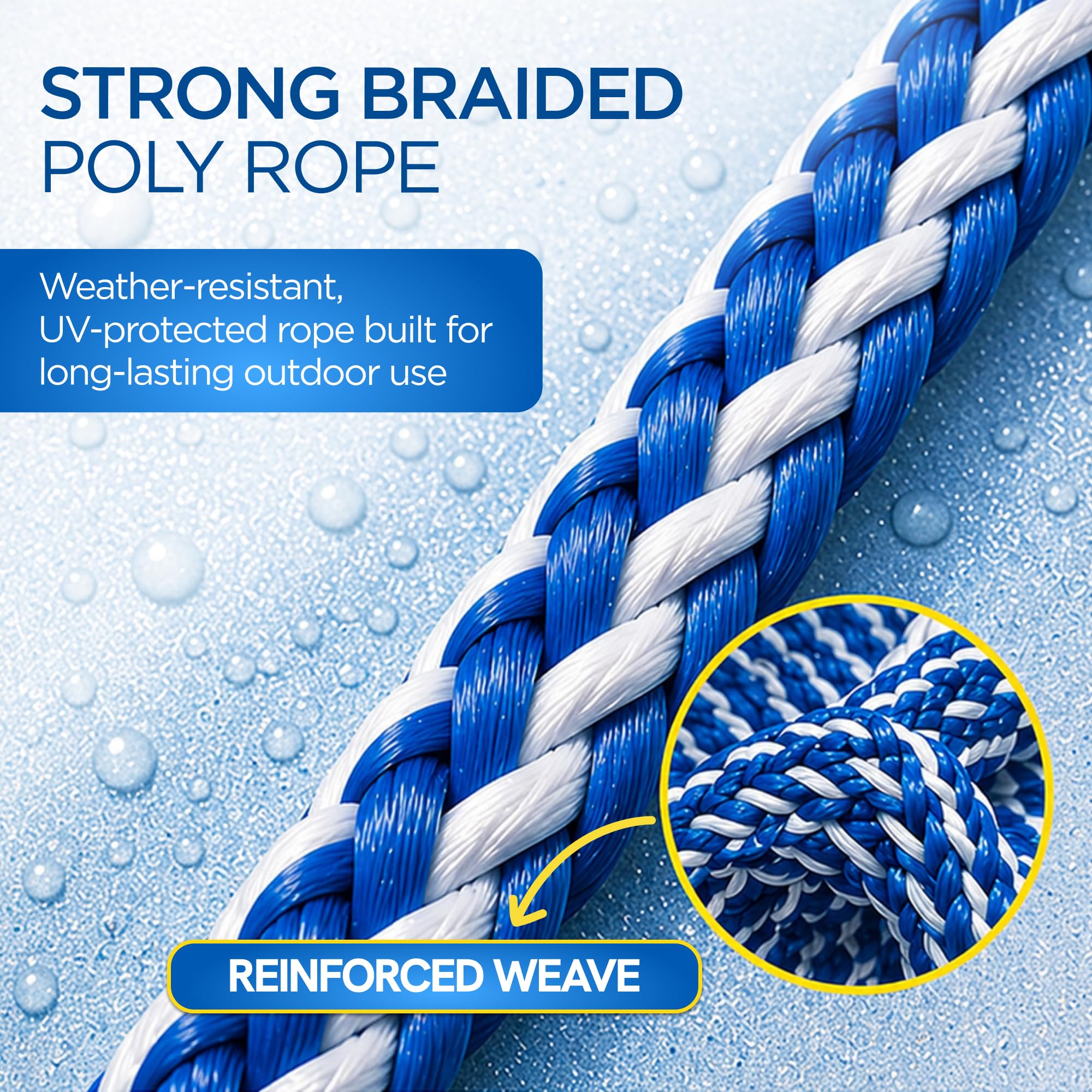 FibroPool pool safety rope in use at a swimming pool